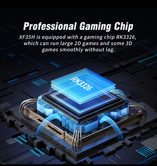Gaming chip with text on a dark background